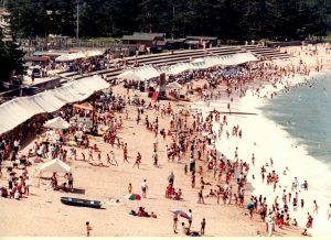 昭和60年代の海水浴場