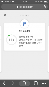 Googleホテル検索表示かどや